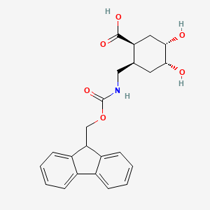 (1RS,2SR,4RS&,5SR&)-2-[({[(9H-fluoren-9-yl)methoxy]carbonyl}amino)methyl]-4,5-dihydroxycyclohexane-1-carboxylic acid