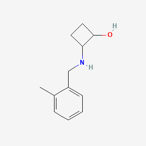 molecular formula C12H17NO B2700820 2-{[(2-Methylphenyl)methyl]amino}cyclobutan-1-ol CAS No. 2162580-72-3