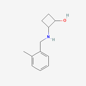 molecular formula C12H17NO B2700820 2-{[(2-甲基苯基)甲基]氨基}环丁醇 CAS No. 2162580-72-3