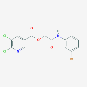 molecular formula C14H9BrCl2N2O3 B2700822 [2-(3-Bromoanilino)-2-oxoethyl] 5,6-dichloropyridine-3-carboxylate CAS No. 391652-21-4