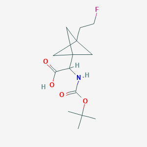 2-[3-(2-Fluoroethyl)-1-bicyclo[1.1.1]pentanyl]-2-[(2-methylpropan-2-yl)oxycarbonylamino]acetic acid
