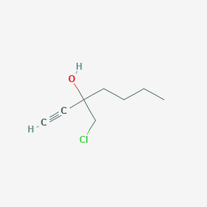 molecular formula C8H13ClO B2700826 3-(Chloromethyl)hept-1-yn-3-ol CAS No. 128650-03-3