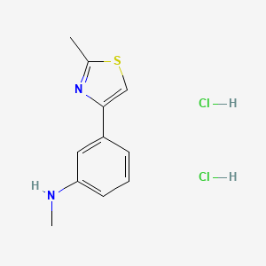 molecular formula C11H14Cl2N2S B2700827 N-methyl-3-(2-methyl-1,3-thiazol-4-yl)aniline dihydrochloride CAS No. 2172499-15-7