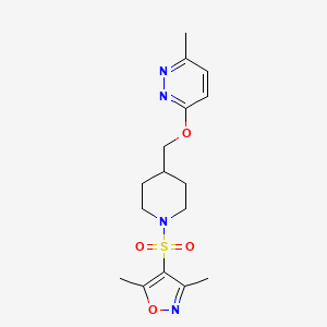 3-({1-[(3,5-Dimethyl-1,2-oxazol-4-yl)sulfonyl]piperidin-4-yl}methoxy)-6-methylpyridazine