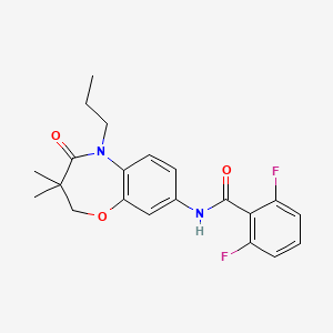 N-(3,3-dimethyl-4-oxo-5-propyl-2,3,4,5-tetrahydro-1,5-benzoxazepin-8-yl)-2,6-difluorobenzamide