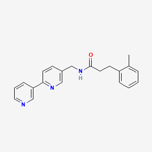 molecular formula C21H21N3O B2700834 N-([2,3'-bipyridin]-5-ylmethyl)-3-(o-tolyl)propanamide CAS No. 2034400-91-2