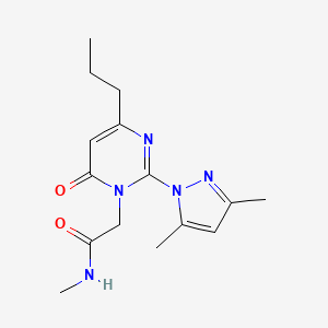 2-(2-(3,5-dimethyl-1H-pyrazol-1-yl)-6-oxo-4-propylpyrimidin-1(6H)-yl)-N-methylacetamide