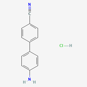 molecular formula C13H11ClN2 B2700843 4-(4-Aminophenyl)benzonitrile hydrochloride CAS No. 10570-55-5