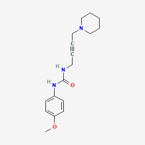 molecular formula C17H23N3O2 B2700846 1-(4-甲氧基苯基)-3-(4-(哌啶-1-基)丁-2-炔-1-基)脲 CAS No. 1396684-36-8