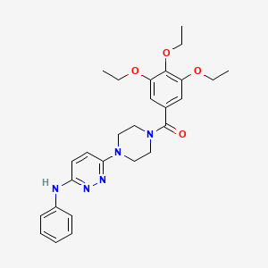 molecular formula C27H33N5O4 B2700848 (4-(6-(Phenylamino)pyridazin-3-yl)piperazin-1-yl)(3,4,5-triethoxyphenyl)methanone CAS No. 898434-47-4