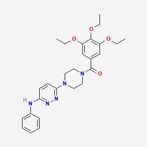 molecular formula C27H33N5O4 B2700848 (4-(6-(苯基氨基)吡啶并[3,4-d]嘧啶-3-基)哌嗪-1-基)(3,4,5-三乙氧基苯基)甲酮 CAS No. 898434-47-4