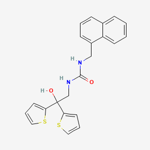 molecular formula C22H20N2O2S2 B2700852 1-(2-Hydroxy-2,2-di(thiophen-2-yl)ethyl)-3-(naphthalen-1-ylmethyl)urea CAS No. 2034502-31-1