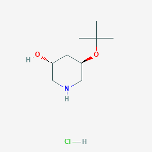 molecular formula C9H20ClNO2 B2700856 (3R,5R)-5-[(2-Methylpropan-2-yl)oxy]piperidin-3-ol;hydrochloride CAS No. 2550996-45-5