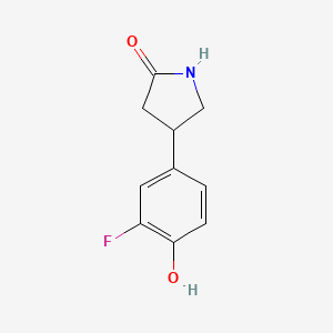 molecular formula C10H10FNO2 B2700857 4-(3-氟-4-羟基苯基)吡咯烷-2-酮 CAS No. 1366820-72-5