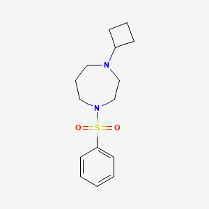 molecular formula C15H22N2O2S B2700858 1-Cyclobutyl-4-(phenylsulfonyl)-1,4-diazepane CAS No. 2176201-40-2