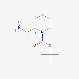 molecular formula C12H24N2O2 B2700861 tert-Butyl 2-(1-aminoethyl)piperidine-1-carboxylate CAS No. 1334493-86-5