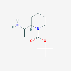 molecular formula C12H24N2O2 B2700861 叔丁基 2-(1-氨基乙基)哌嗪-1-羧酸酯 CAS No. 1334493-86-5