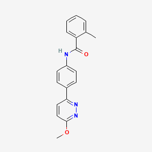 molecular formula C19H17N3O2 B2700862 N-(4-(6-methoxypyridazin-3-yl)phenyl)-2-methylbenzamide CAS No. 899746-69-1