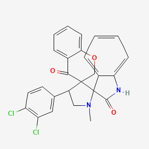 molecular formula C26H20Cl2N2O3 B2700865 4'-(3,4-Dichlorophenyl)-1'-methyl-1'',2,2'',4-tetrahydrodispiro[1-benzopyran-3,3'-pyrrolidine-2',3''-indole]-2'',4-dione CAS No. 1797910-69-0