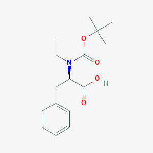 molecular formula C16H23NO4 B2700866 (2R)-2-[Ethyl-[(2-methylpropan-2-yl)oxycarbonyl]amino]-3-phenylpropanoic acid CAS No. 2413846-38-3