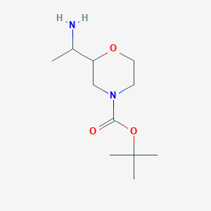 molecular formula C11H22N2O3 B2700867 叔丁基 2-(1-氨基乙基)吗啉-4-羧酸酯 CAS No. 1824327-48-1