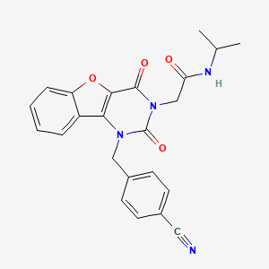 molecular formula C23H20N4O4 B2700868 2-(1-(4-cyanobenzyl)-2,4-dioxo-1,2-dihydrobenzofuro[3,2-d]pyrimidin-3(4H)-yl)-N-isopropylacetamide CAS No. 1251602-48-8