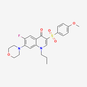 molecular formula C23H25FN2O5S B2700869 6-fluoro-3-((4-methoxyphenyl)sulfonyl)-7-morpholino-1-propylquinolin-4(1H)-one CAS No. 892773-78-3