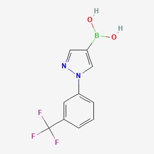 molecular formula C10H8BF3N2O2 B2700875 1-(3-三氟甲基苯基)-1H-吡唑-4-硼酸 CAS No. 2225178-71-0