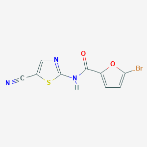 molecular formula C9H4BrN3O2S B2700876 5-溴-N-(5-氰基噻唑-2-基)呋喃-2-甲酰胺 CAS No. 1251576-61-0