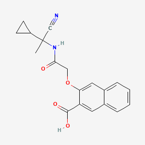 molecular formula C19H18N2O4 B2700882 3-{[(1-Cyano-1-cyclopropylethyl)carbamoyl]methoxy}naphthalene-2-carboxylic acid CAS No. 1052453-78-7