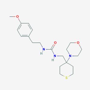 1-[2-(4-Methoxyphenyl)ethyl]-3-[(4-morpholin-4-ylthian-4-yl)methyl]urea