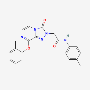 molecular formula C21H19N5O3 B2700891 2-[8-(2-methylphenoxy)-3-oxo[1,2,4]triazolo[4,3-a]pyrazin-2(3H)-yl]-N-(4-methylphenyl)acetamide CAS No. 1251692-91-7