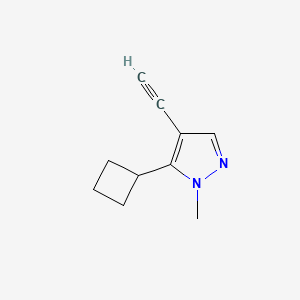 molecular formula C10H12N2 B2700900 5-Cyclobutyl-4-ethynyl-1-methylpyrazole CAS No. 2470440-97-0