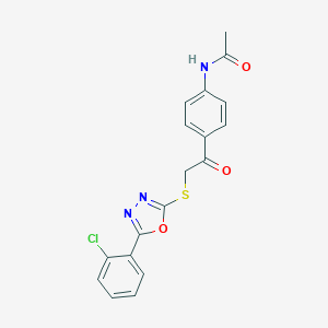 molecular formula C18H14ClN3O3S B270091 N-[4-({[5-(2-chlorophenyl)-1,3,4-oxadiazol-2-yl]sulfanyl}acetyl)phenyl]acetamide 