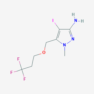 4-Iodo-1-methyl-5-[(3,3,3-trifluoropropoxy)methyl]pyrazole-3-ylamine