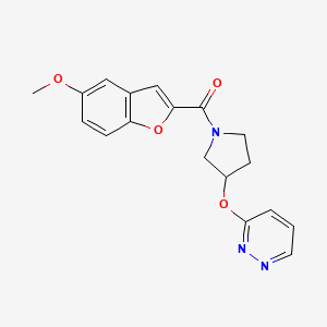 (5-Methoxybenzofuran-2-yl)(3-(pyridazin-3-yloxy)pyrrolidin-1-yl)methanone