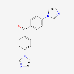 molecular formula C19H14N4O B2700923 双(4-咪唑-1-基苯基)甲酮 CAS No. 343375-12-2