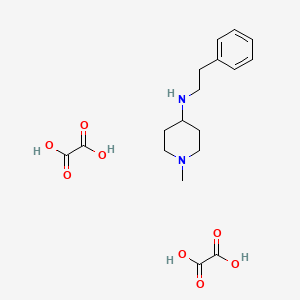 molecular formula C18H26N2O8 B2700926 1-甲基-N-(2-苯乙基)-4-哌啶胺二乙二酸盐 CAS No. 1158743-29-3