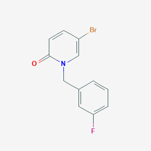 molecular formula C12H9BrFNO B2700943 5-Bromo-1-(3-fluorobenzyl)pyridin-2(1H)-one CAS No. 879893-58-0