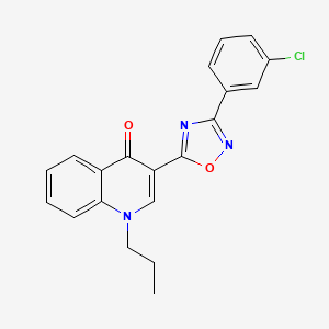 molecular formula C20H16ClN3O2 B2700945 3-[3-(3-chlorophenyl)-1,2,4-oxadiazol-5-yl]-1-propylquinolin-4(1H)-one CAS No. 1326837-67-5