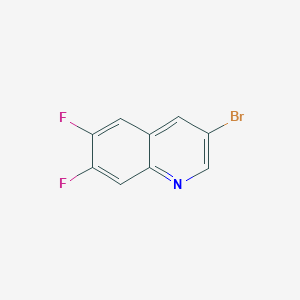 molecular formula C9H4BrF2N B2700947 3-溴-6,7-二氟喹啉 CAS No. 1841081-70-6