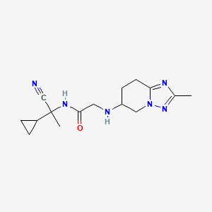 molecular formula C15H22N6O B2700956 N-(1-cyano-1-cyclopropylethyl)-2-({2-methyl-5H,6H,7H,8H-[1,2,4]triazolo[1,5-a]pyridin-6-yl}amino)acetamide CAS No. 1375974-16-5