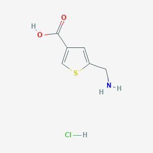 molecular formula C6H8ClNO2S B2700959 5-(Aminomethyl)thiophene-3-carboxylic acid;hydrochloride CAS No. 2172589-63-6