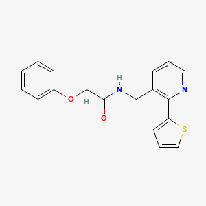2-phenoxy-N-((2-(thiophen-2-yl)pyridin-3-yl)methyl)propanamide