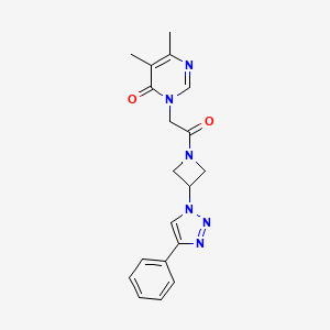 5,6-dimethyl-3-(2-oxo-2-(3-(4-phenyl-1H-1,2,3-triazol-1-yl)azetidin-1-yl)ethyl)pyrimidin-4(3H)-one