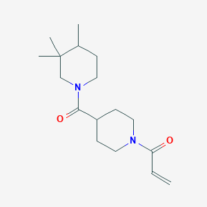 molecular formula C17H28N2O2 B2700974 1-[4-(3,3,4-Trimethylpiperidine-1-carbonyl)piperidin-1-yl]prop-2-en-1-one CAS No. 2361781-66-8