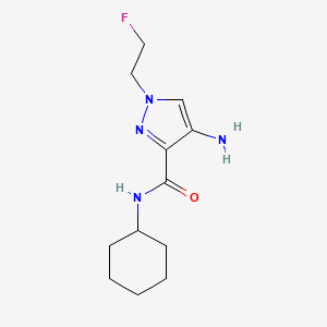 molecular formula C12H19FN4O B2700975 4-Amino-N-cyclohexyl-1-(2-fluoroethyl)-1H-pyrazole-3-carboxamide CAS No. 2101197-81-1