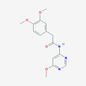 molecular formula C15H17N3O4 B2700977 2-(3,4-dimethoxyphenyl)-N-(6-methoxypyrimidin-4-yl)acetamide CAS No. 1396579-08-0