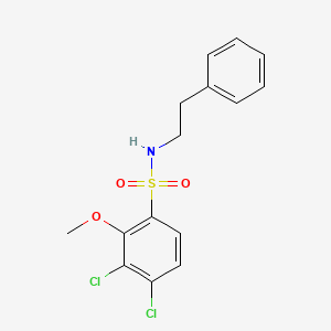 3,4-dichloro-2-methoxy-N-(2-phenylethyl)benzene-1-sulfonamide
