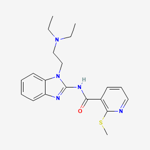 molecular formula C20H25N5OS B2700992 N-{1-[2-(diethylamino)ethyl]-1H-1,3-benzodiazol-2-yl}-2-(methylsulfanyl)pyridine-3-carboxamide CAS No. 1090527-11-9